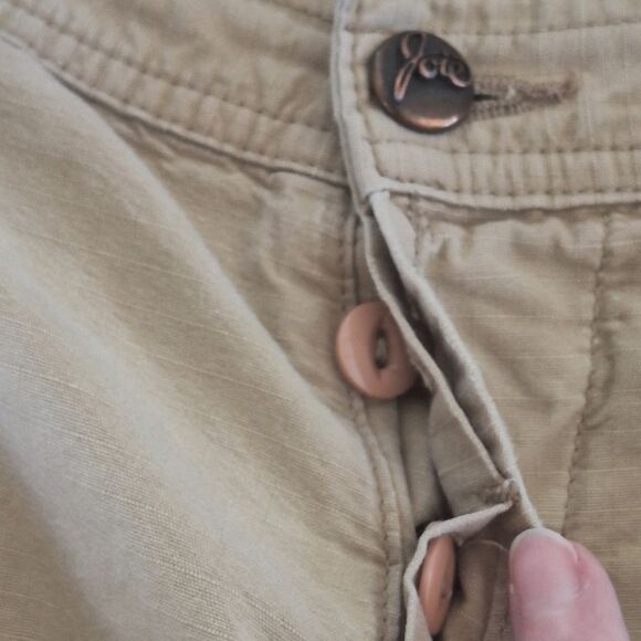 Joie Ripstop Cropped Cargo Pants VTG Y2K MADE IN USA Khaki Button Fly size 27 - Picture 7 of 16